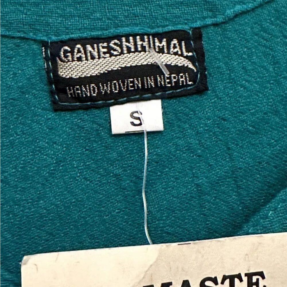 GANESH HIMAL Namaste Dress Womens Small Kazuri Nepal 3/4 Sleeves Cotton Midi NWT - Picture 5 of 11